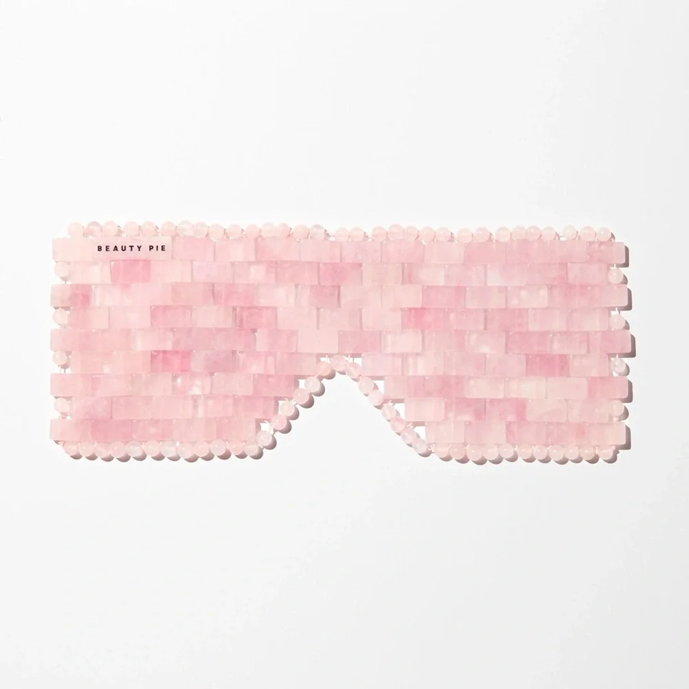 NWT Beauty Pie Rose Quartz Pink Stone Spa Eye Mask